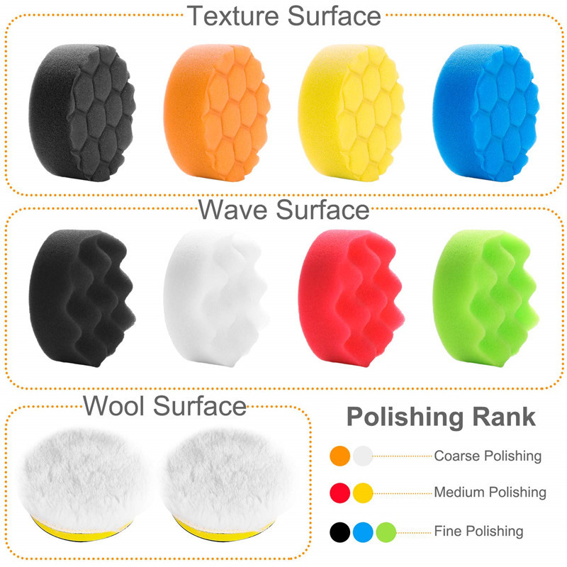 4pcs 4'' Car Polish Buffer Pad - огляд і ціна Polish Pad Set Buffer